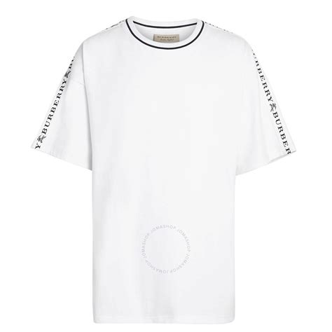 burberry tape detail cotton t shirt|BURBERRY Short Sleeve Tape Detail Cotton T.